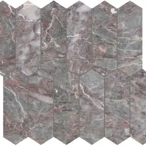 Sereno Burgundy Picket Mosaic