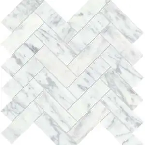 Virtue Bianco Herringbone Mosaic
