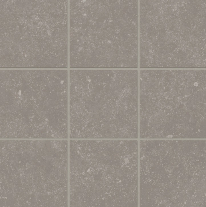 Bluerun 4" x 4" Matte Porcelain Mosaic Sheet in Atlas Gray