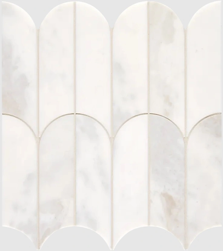 Calacatta Royale Honed Arch Mesh