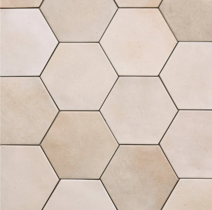 Celine 4" Hexagon Matte Porcelain Floor & Wall Tile in Taupe