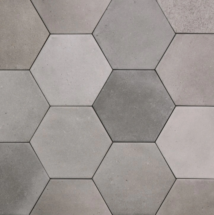 Celine 4" Hexagon Matte Porcelain Floor & Wall Tile in Greige