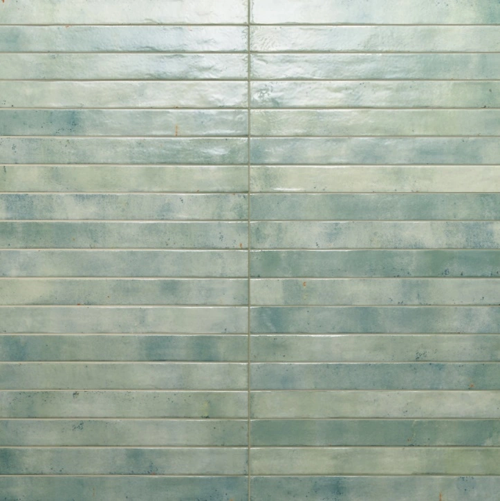 Chroma 2" x 18" Glossy Porcelain Field Tile in Aquamarine