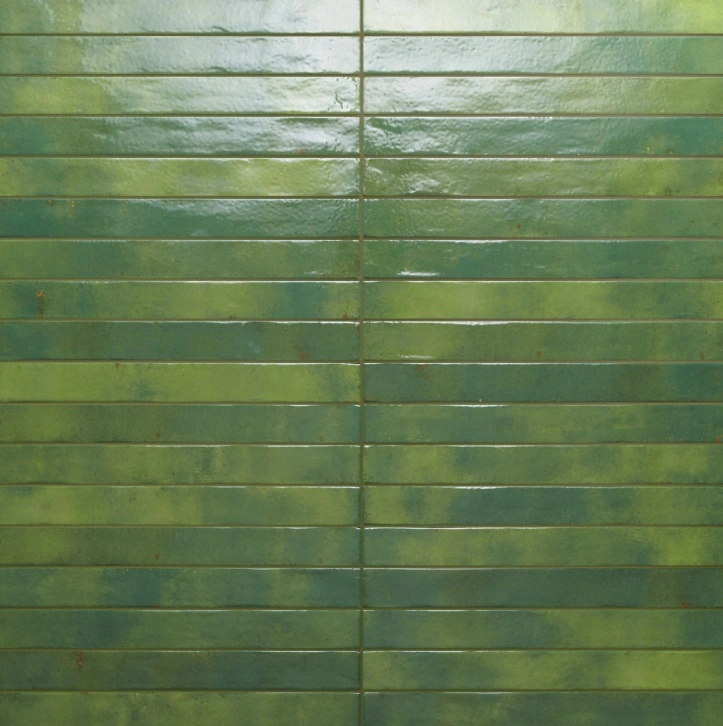 Chroma 2" x 18" Glossy Porcelain Field Tile in Green