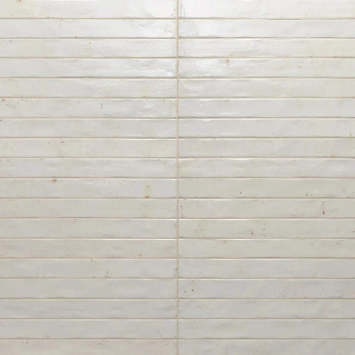 Chroma 2" x 18" Glossy Porcelain Field Tile in White