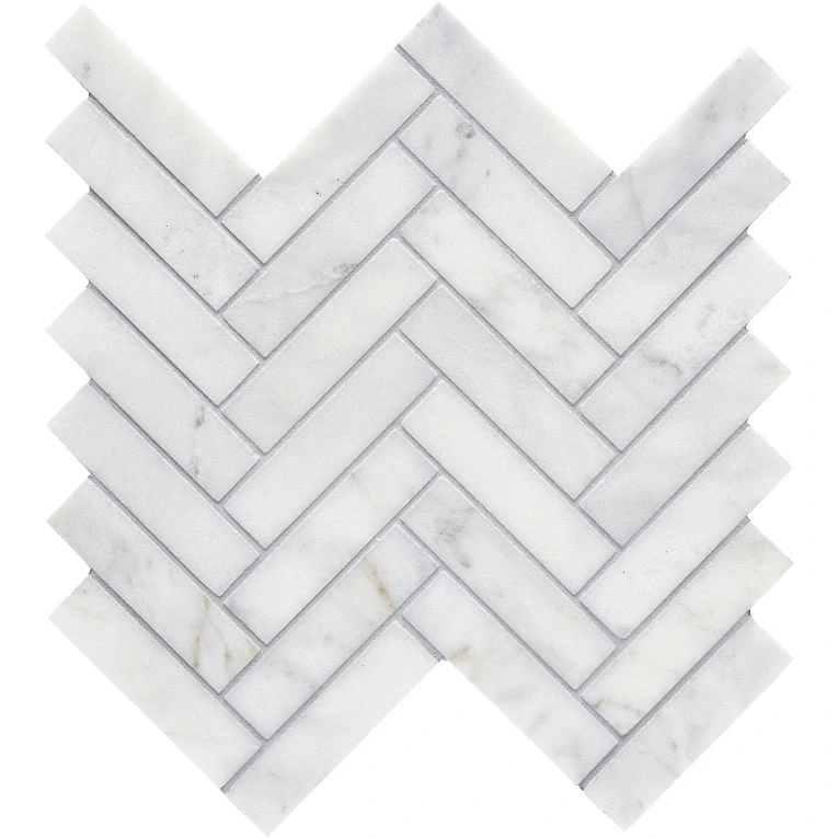 CS-Calacatta Gris Honed Herringbone Mesh