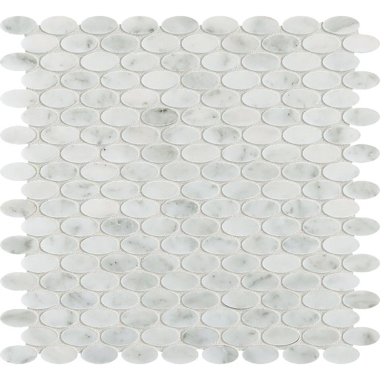 CS-Calacatta Gris Honed Ellipse Mesh