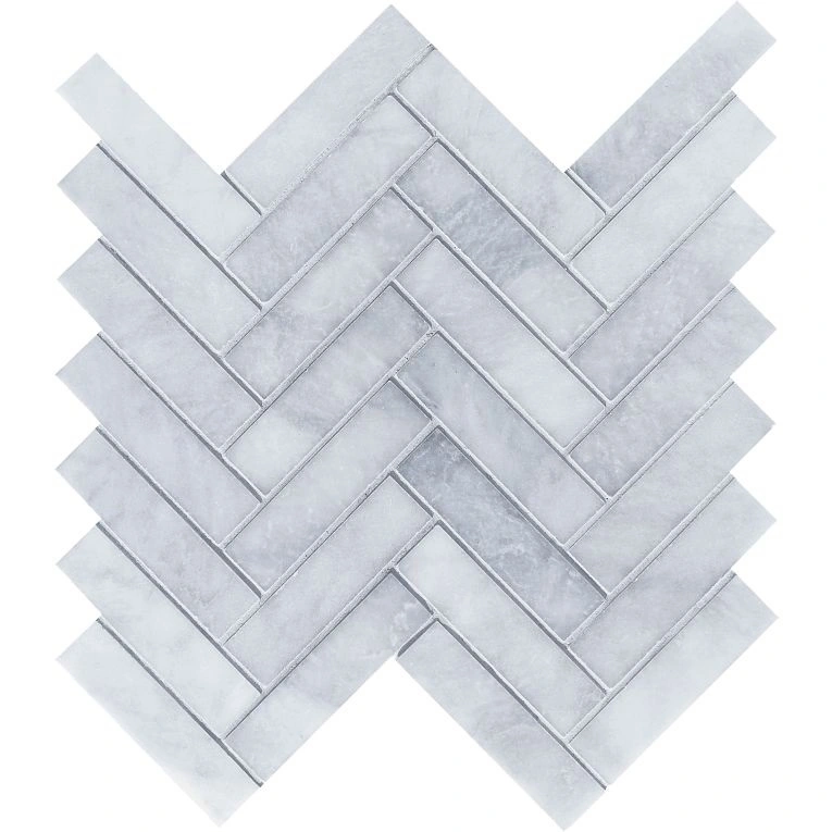 CS-Sky Blue Honed Herringbone Mesh 1 x 4