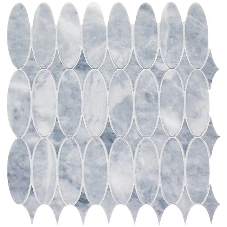 CS-Sky Blue Honed Oval Mesh