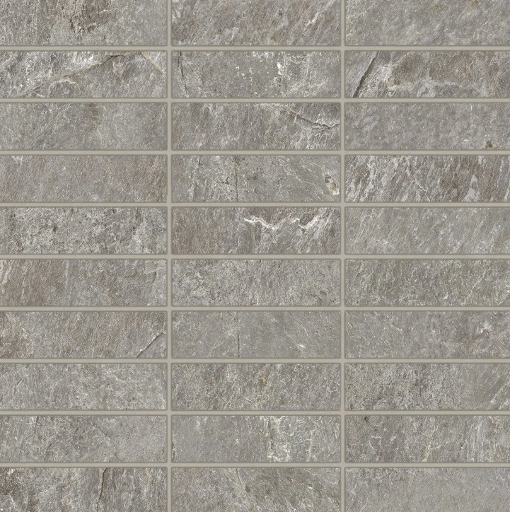 1" x 4" Matte Porcelain Straight Set Mosaic in Millstone