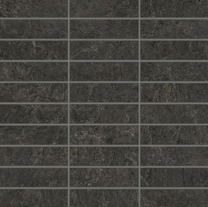 1" x 4" Matte Porcelain Straight Set Mosaic in Slate