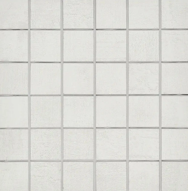 Fray Metal White 2 x 2 Mosaic Mesh