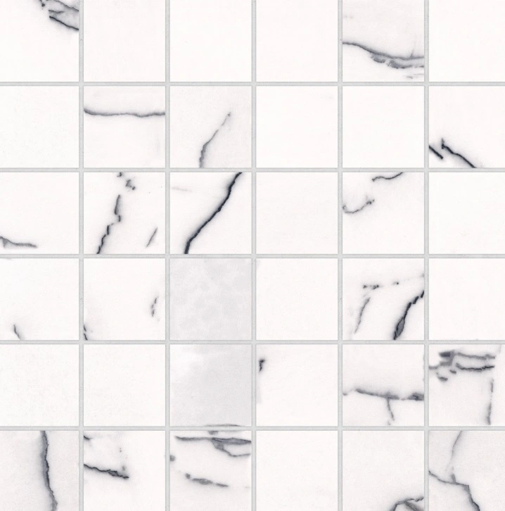 Gemma 2" x 2" Polished Porcelain Mosaic in Bianca