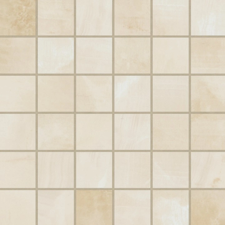 Gemma 2" x 2" Honed Porcelain Mosaic in Beige Onyx