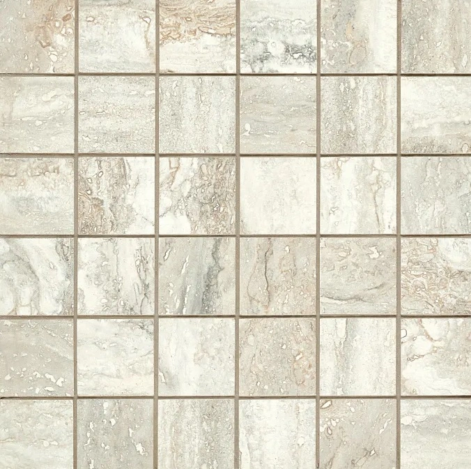 Invictus Beige Vein Cut Matte 2 x 2 Mosaic Mesh