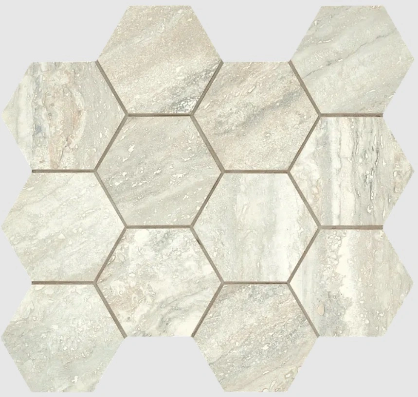 Invictus Beige Vein Cut Matte 4 Inch Hex Mesh