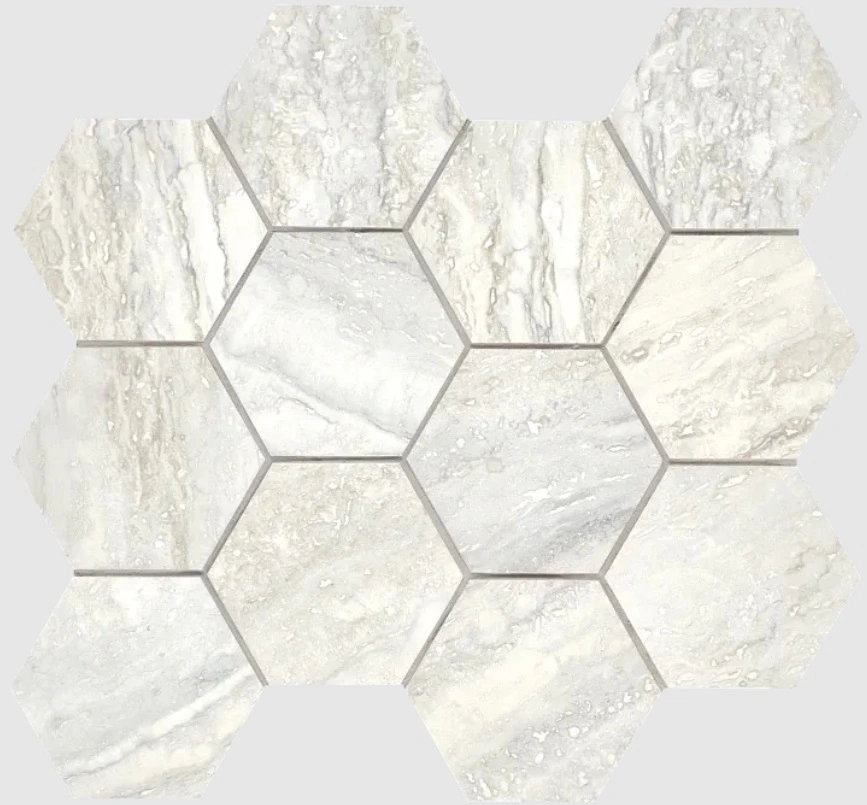 Invictus Pearl Vein Cut Matte 4 Inch Hex Mesh