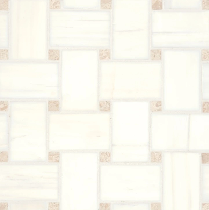 Jumbo Basketweave Honed Marble in Dolomite with White Sand