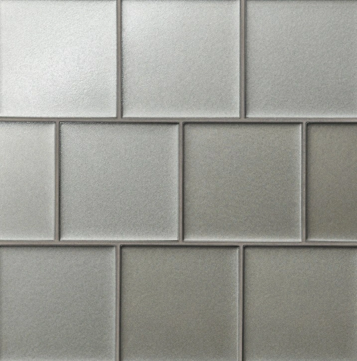 Matte Glass Field Tile in Grey