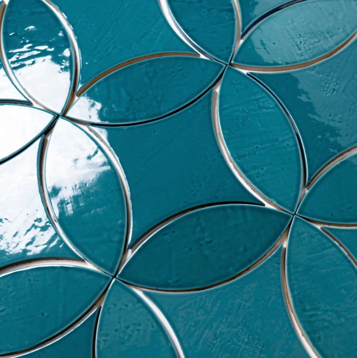 Legacy 6.5" x 6.5" Glossy Kite Porcelain Tile in Aquamarine