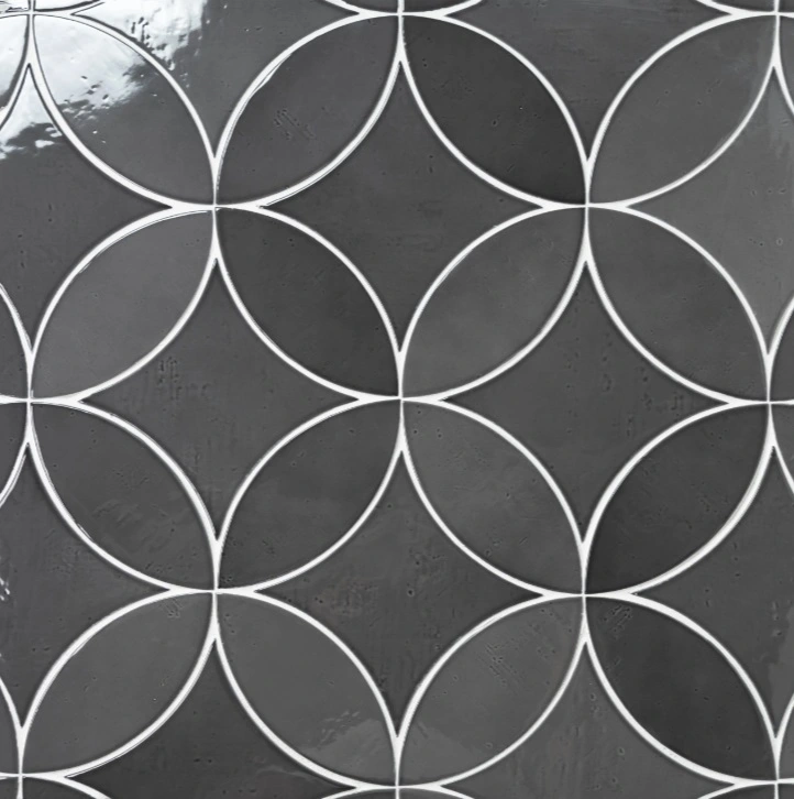 Legacy 3" x 8" Glossy Petal Porcelain Tile in Charcoal