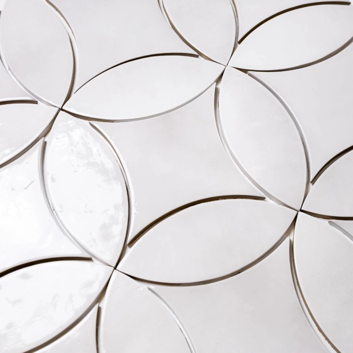 Legacy 6.5" x 6.5" Glossy Kite Porcelain Tile in Pearl