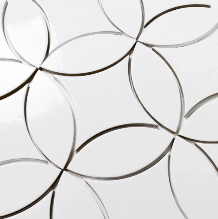 Legacy 6.5" x 6.5" Glossy Kite Porcelain Tile in White