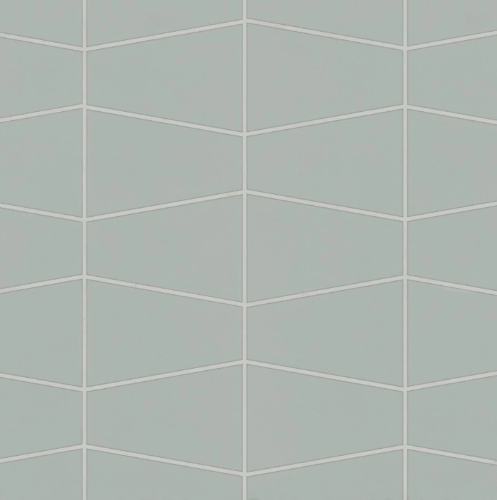 Marin Trapezoid Matte Porcelain Mosaic in Aloe Green Marin Trapezoid Matte Porcelain Mosaic in Aloe Green