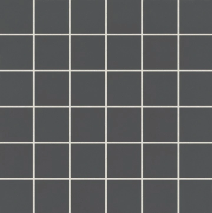 Square Matte Porcelain Mosaic in Black Sea