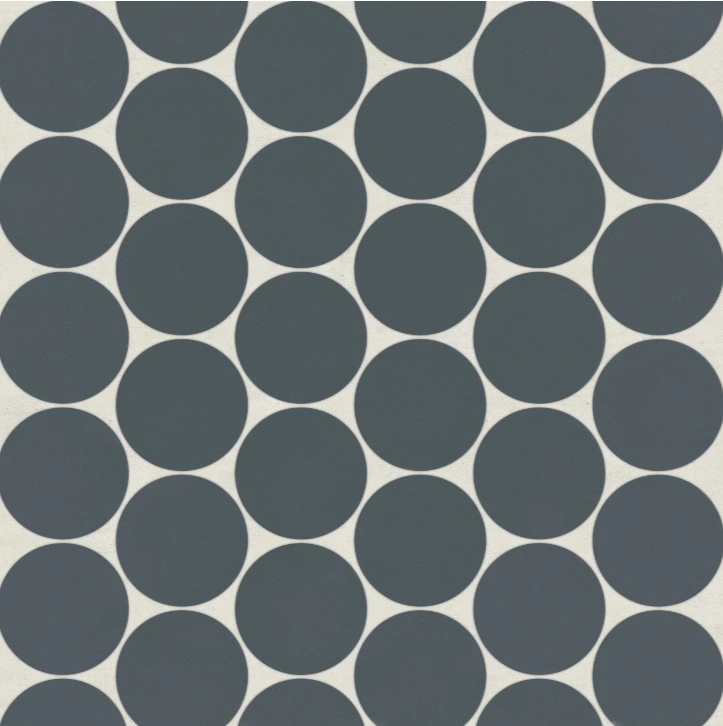 Marin 2" Penny Round Matte Porcelain Mosaic in Midnight Tide