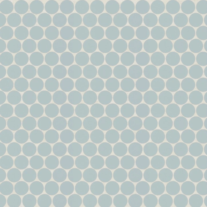 Penny Round Matte Porcelain Mosaic in Misty Blue Penny Round Matte Porcelain Mosaic in Misty Blue