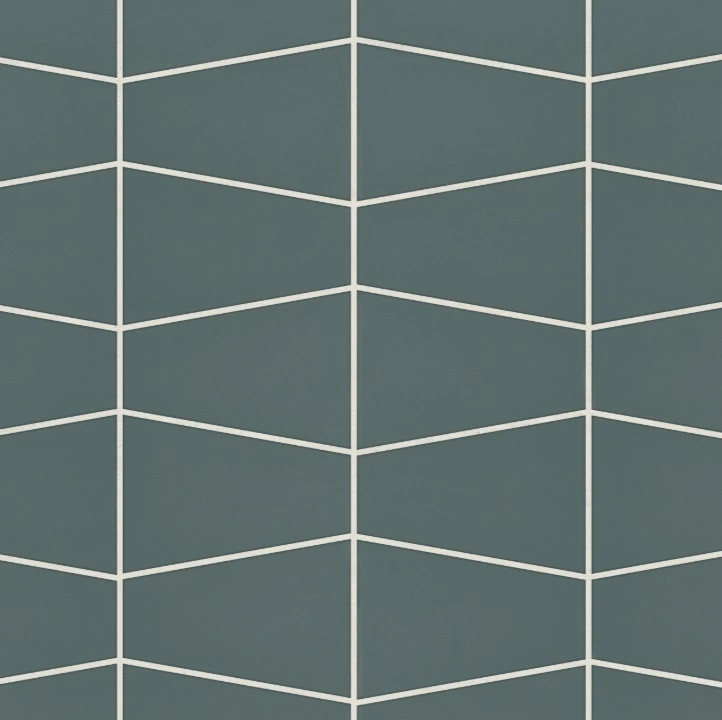 Marin Trapezoid Matte Porcelain Mosaic in Ocean Teal Marin Trapezoid Matte Porcelain Mosaic in Ocean Teal