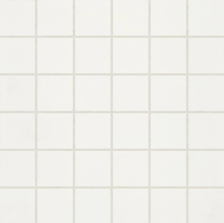 Square Matte Porcelain Mosaic in Pearl White