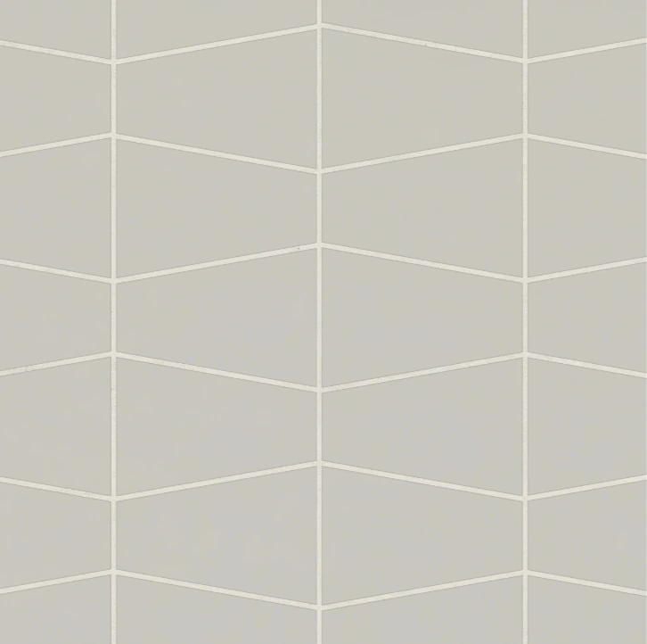 Marin Trapezoid Matte Porcelain Mosaic in Pebble Gray