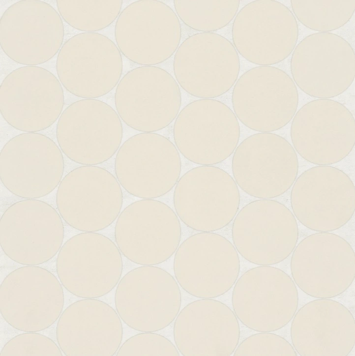 Marin 2" Penny Round Matte Porcelain Mosaic in Sand Dollar