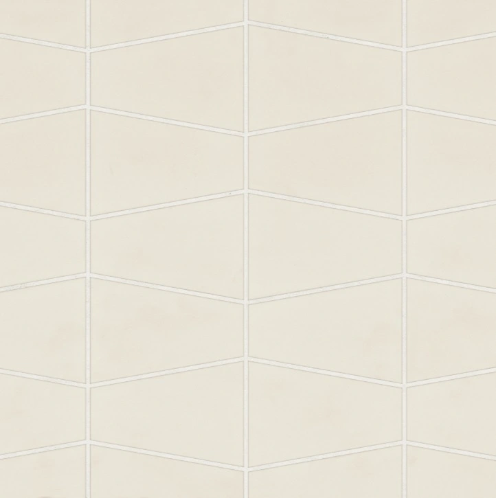 Marin Trapezoid Matte Porcelain Mosaic in Sand Dollar