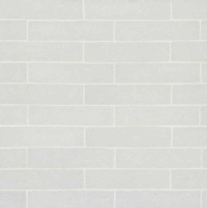Matte Brick-Look Porcelain Field Tile in Glacier