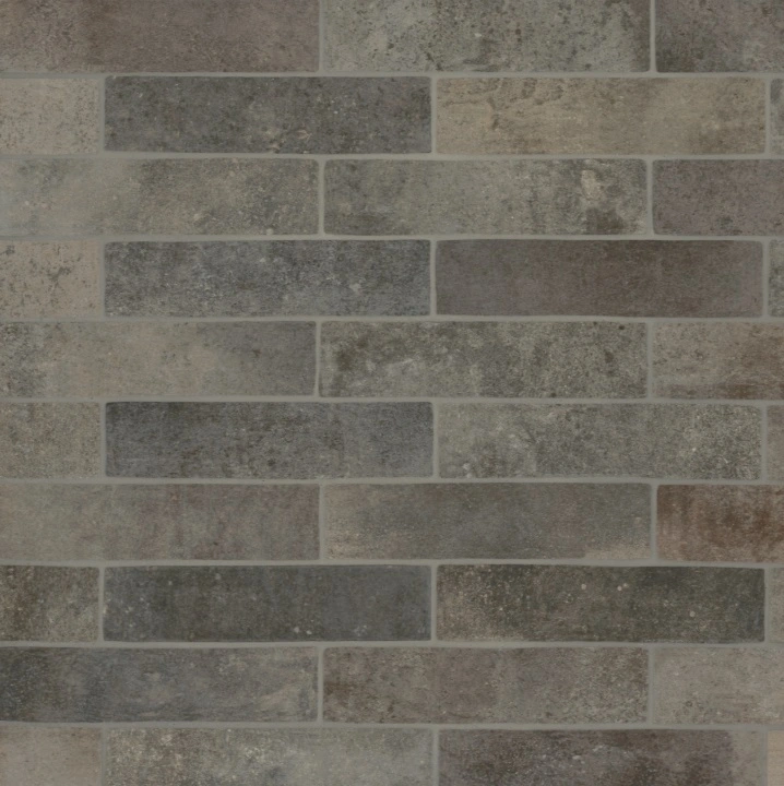 Matte Brick-Look Porcelain Field Tile in Rock Creek