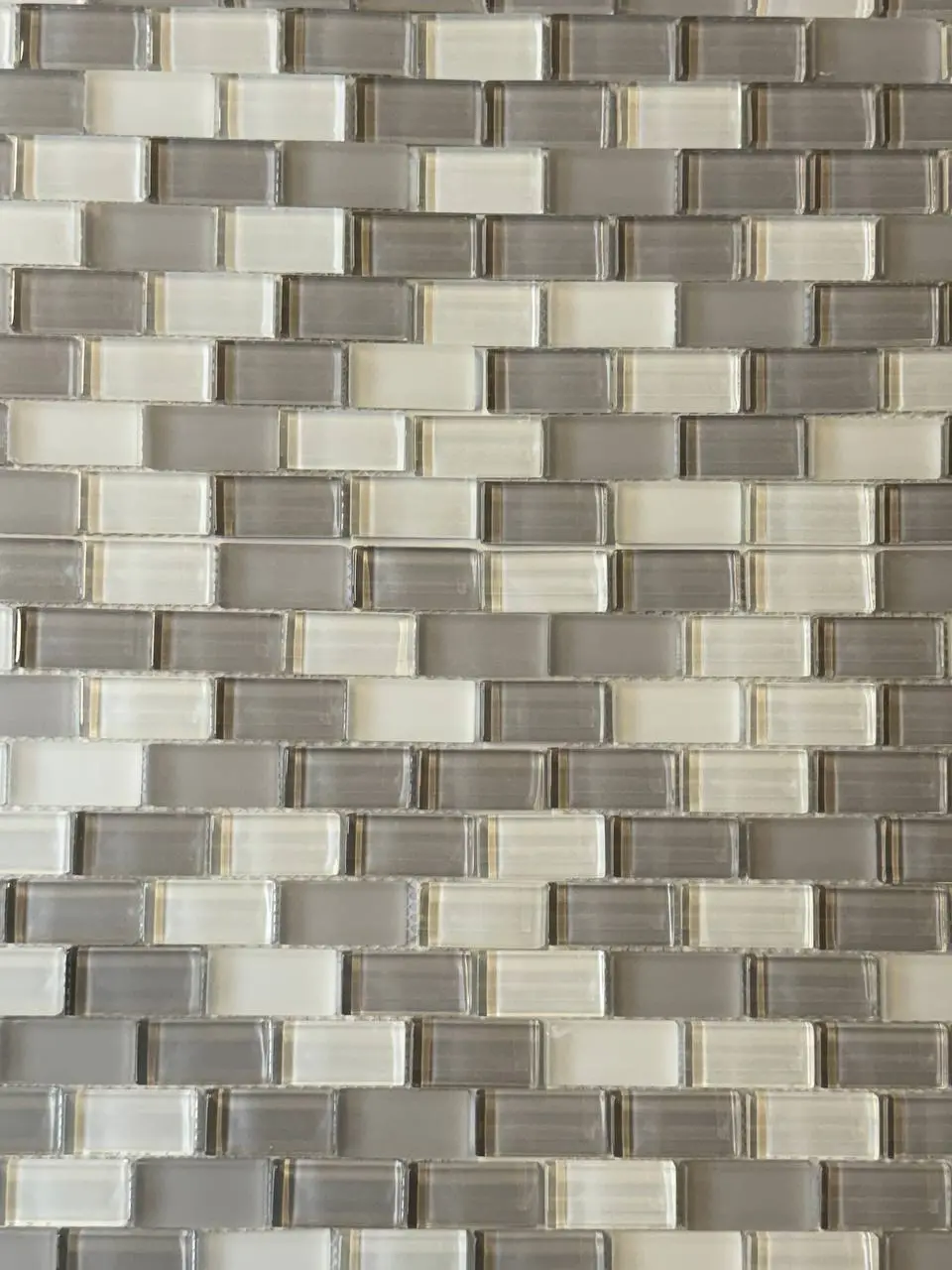 Grey Cream Glass Mosaic
