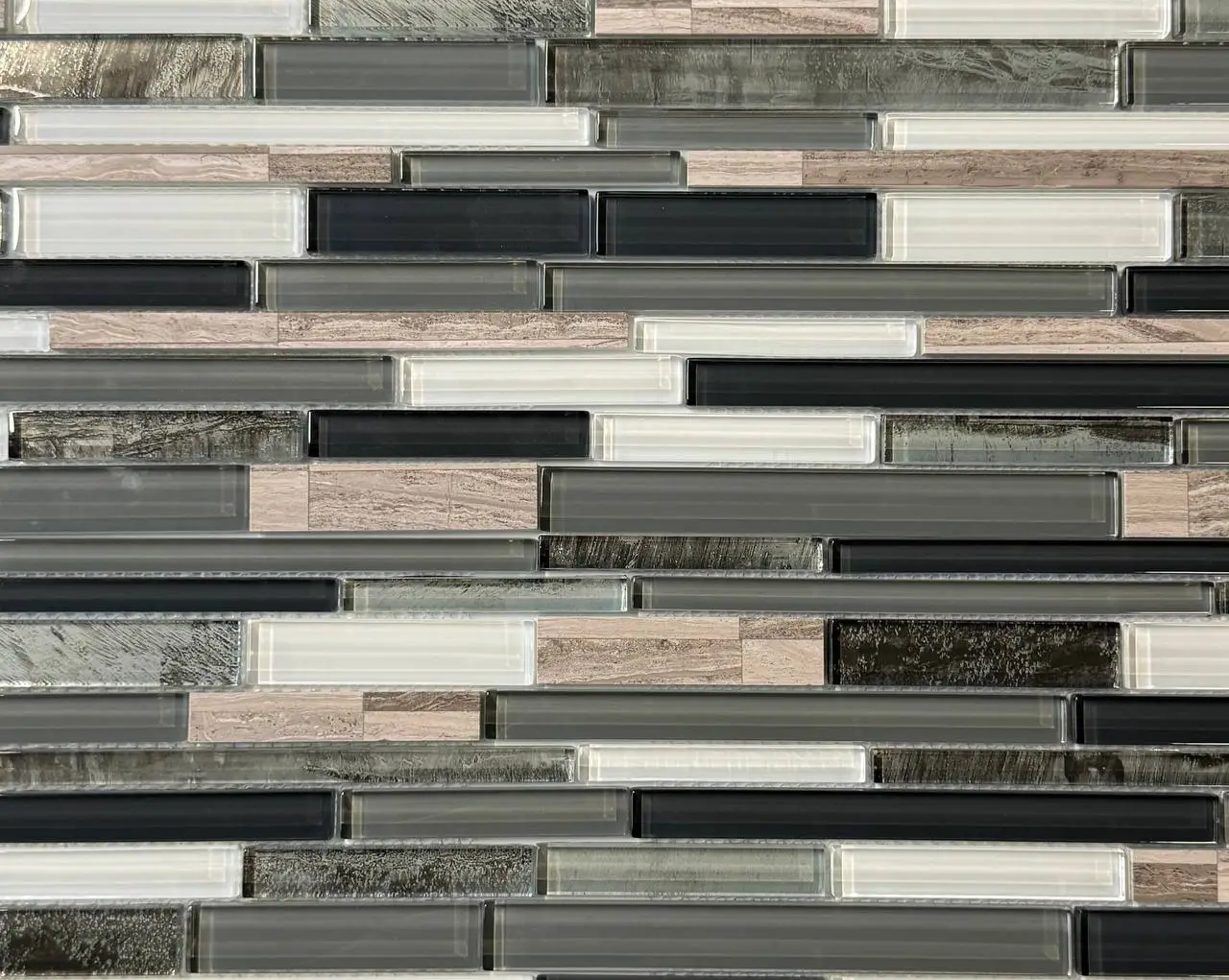 Graphite Blend Glass Mosaic