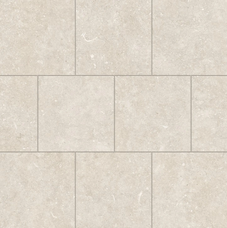 Soft Textured Matte Porcelain Offset Mosaic in Light