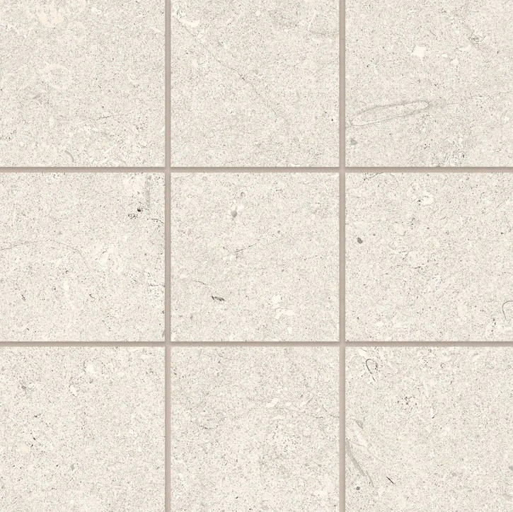 Poetry Stone 4" x 4" Matte Porcelain Mosaic in Ivory