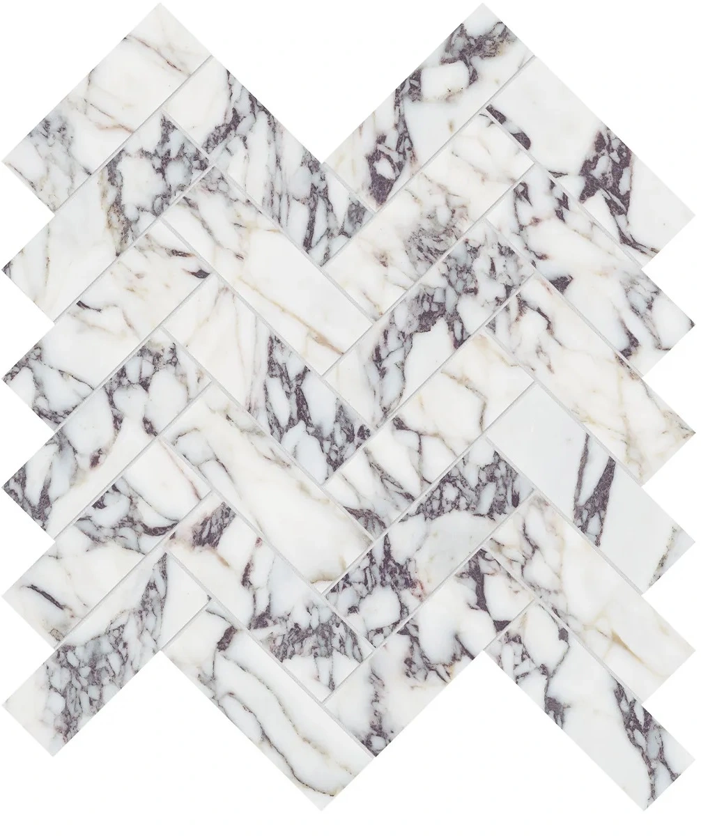 Viola Roccia Herringbone Mosaic