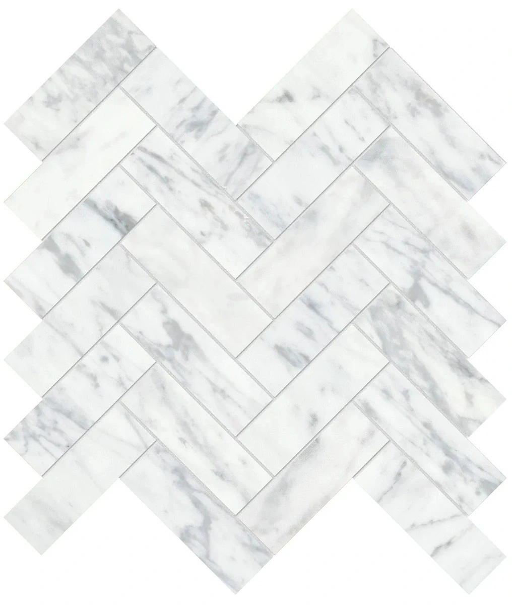 Virtue Bianco Herringbone Mosaic