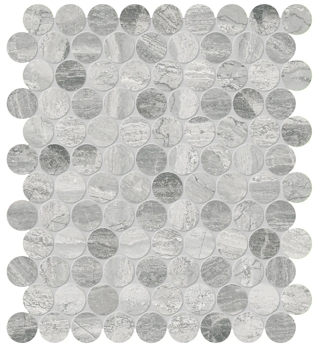 Volcana Notte Penny Round Mosaic