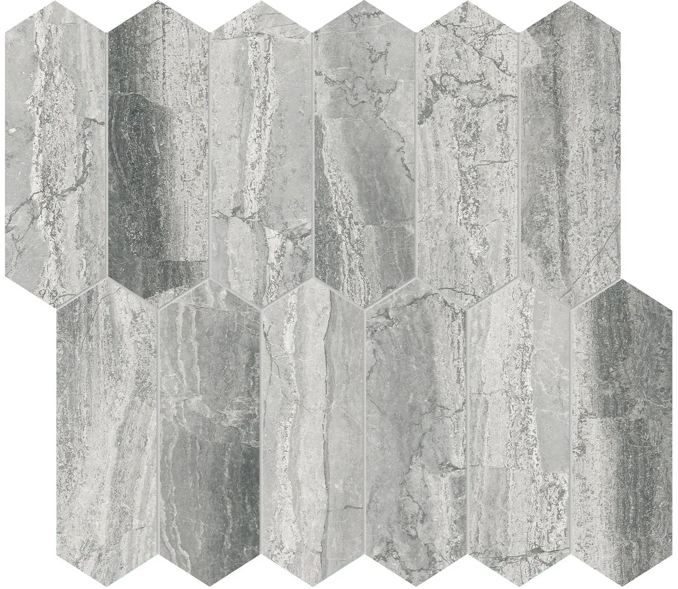 Volcana Notte Picket Mosaic Volcana Notte Picket Mosaic