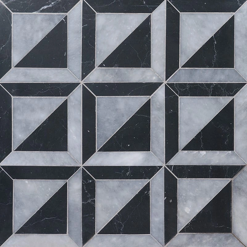 Allure, Black Multi Finish York Marble Mosaic