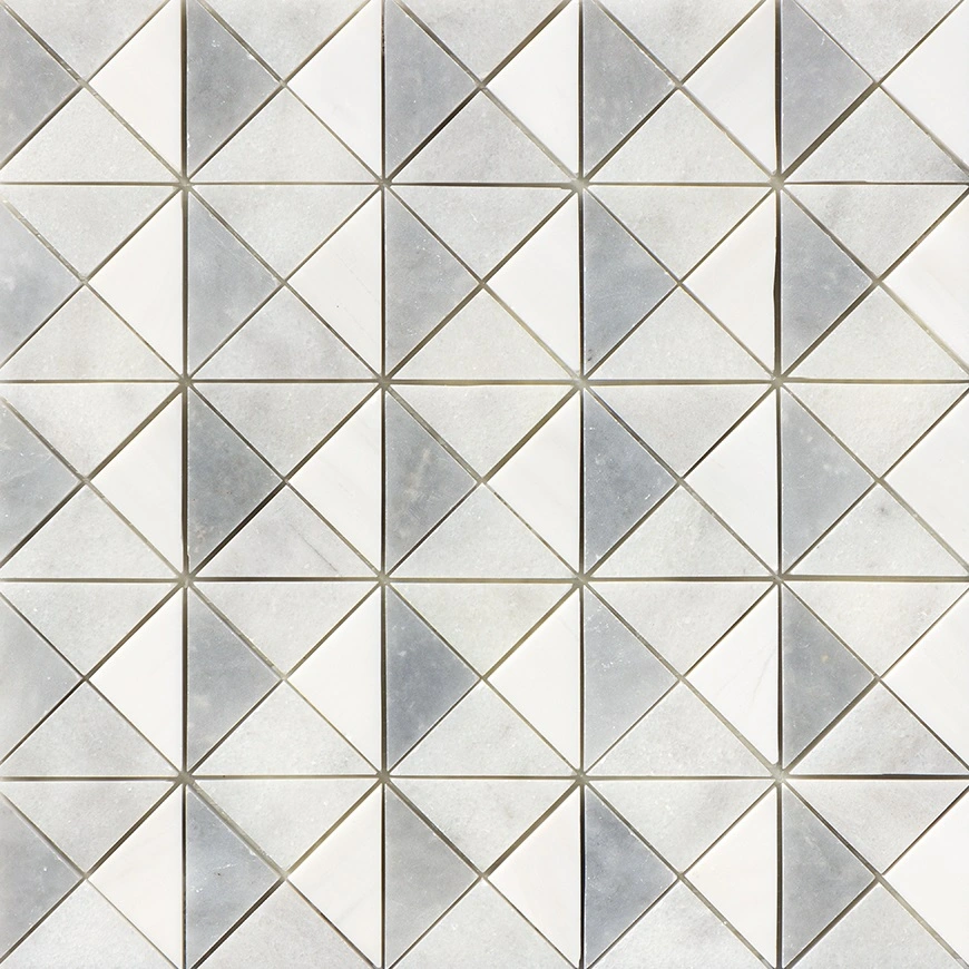 Snow White, Allure, Glacier Multi Finish Devon Marble Mosaic