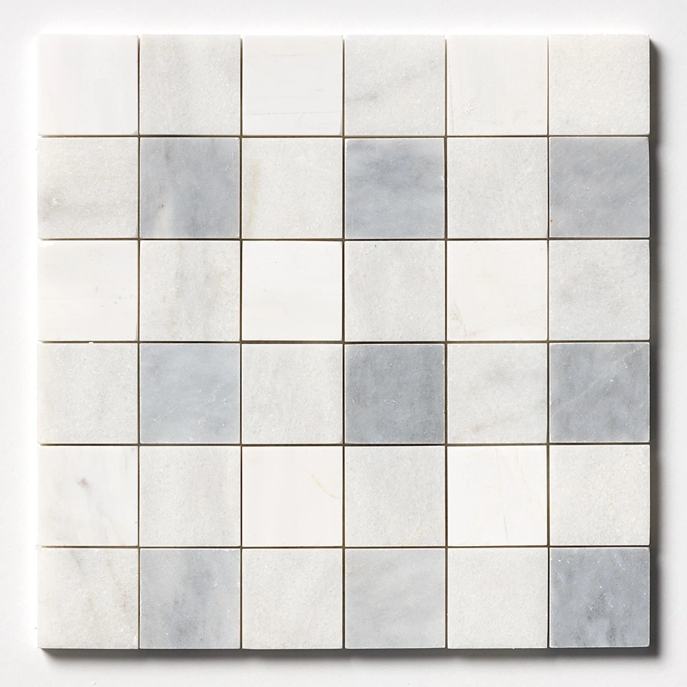 Allure Light, Snow White, Glacier Honed 2x2 Marble Mosaic Allure Light, Snow White, Glacier Honed 2x2 Marble Mosaic