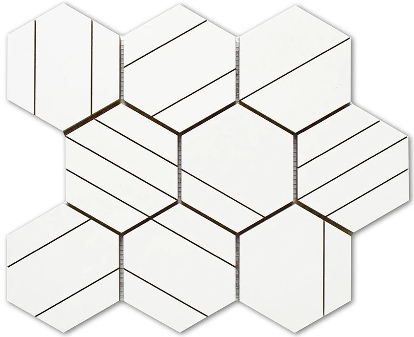Alpine Polished Craft Hexagon Porcelain Mosaic Alpine Polished Craft Hexagon Porcelain Mosaic